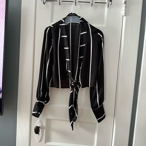 Black and white womens blouse